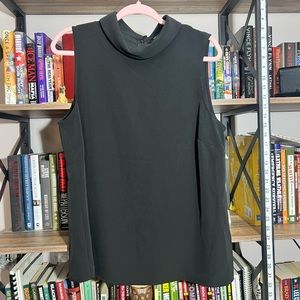 Black H&M Mock Neck Sleeveless Shirt